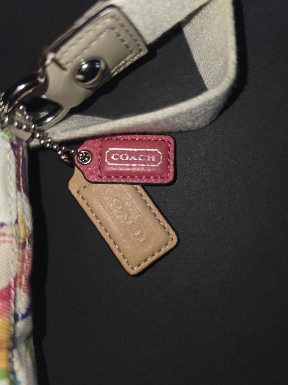 Coach Multicolor Signature Canvas Crossbody with Beige Trim and Silver Hardware - Picture 8 of 13